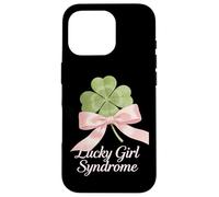 St Patricks Day Coquette Bow Shamrock Lucky Girl Syndrome Case for iPhone 16 Pro