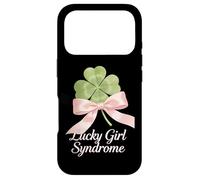 St Patricks Day Coquette Bow Shamrock Lucky Girl Syndrome Case for iPhone 17 Pro