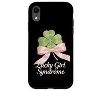 St Patricks Day Coquette Bow Shamrock Lucky Girl Syndrome Case for iPhone XR