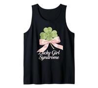 St Patricks Day Coquette Bow Shamrock Lucky Girl Syndrome Tank Top