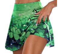 St Patrick's Day Costume Women Green Shamrock Skorts Irish Lady Fancy Skorts Active Athletic Skort Lightweight Running Skirt 2024 Irish Lucky Shamrock Dress