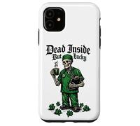 St Patricks Day Dead Inside But Lucky Doctor Skeleton Nurse Case for iPhone 11