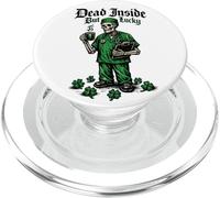 St Patricks Day Dead Inside But Lucky Doctor Skeleton Nurse PopSockets PopGrip for MagSafe