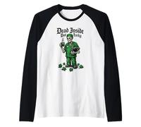 St Patricks Day Dead Inside But Lucky Doctor Skeleton Nurse Raglan Baseball Tee