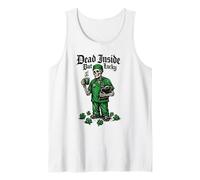 St Patricks Day Dead Inside But Lucky Doctor Skeleton Nurse Tank Top