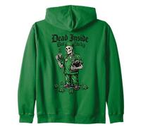 St Patricks Day Dead Inside But Lucky Doctor Skeleton Nurse Zip Hoodie