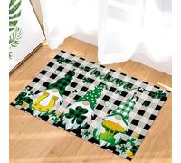 St Patricks Day Decorations Door Mat St. Patrick's Day Shamrock Pattern Outdoor Indoor Welcome Doormat Irish Holiday Themed Home Entrance Decor Gifts 60 x40 cm for Friends Family and Relatives