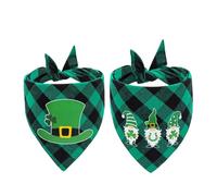 St. Patrick's Day Dog Bandana - Pet Triangle Scarf Classic Plaid Reversible Bibs Kerchief Saliva Towel Set Pet Costume Accessories for Small Medium Large Dogs Cats (Style 5)
