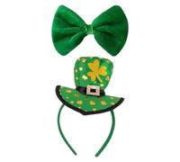 St Patrick's Day Dog Bow Tie | Comfortable Soft Green Pet Elastic Accessory,St Patrick's Day Green Butterflies Set | For Birthday Parties Home P