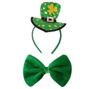 St Patricks Day Dog Costume | Soft Green Elastic Pet Accessories,St Patrick's Day Green Bow Tie Set | for Holiday Birthday Party Home Room Outdoor Park Garden Walking Lawn Backyard
