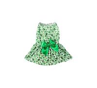 St. Patrick's Day Dog Dress Clover Pattern Tulle Skirt for Small Dog(Mint Green,X-Large)