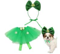 St Patricks Day Dog Outfit, St Patricks Day Dog Outfit | Puppy Dress Headbands - St Patrick's Day Dog Costume St Patrick's Day Dog Costume Clothes for Small and Medium Dogs