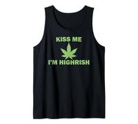 St Patricks Day Drinking Kiss Me I'm Highrish Irish Jokes Tank Top