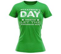 St Patricks Day Drinking Team Let The Shenanigans Begin T Shirt, Womens St Patricks Day Costume Tshirt Gift Ideas for Paddy's Day, L, Irish Green