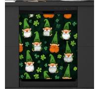 St.patrick's Day Dwarfs Four Leaves Dishwasher Magnet Cover Sticker for Kitchen Appliance Decor,Reusable Magnetic Refrigerator Covers Fridge Panel Decal