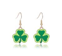 St. Patrick's Day Earrings for Women Irish Lucky Shamrock Earrings Clover Green Leaf Dangle Earring Saint Patricks Day Jewelry Gifts Accessories, M, Metal, No Gemstone