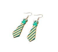 St Patrick's Day Earrings for Women Irish Shamrock Dangle Earrings Green Shamrock Tie Drop Earrings St Patricks Day Luck Earrings Jewelry Womens, One Size, Acrylic, No Gemstone