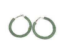 St. Patrick's Day Earrings Glitter Hoop Earrings Bohemian Sparkle Resin Rhinestone Wrapped Hoop Earrings for Women Green Lucky Clover Irish Shamrock Earrings Holiday Jewelry Gifts, resin rhinestone