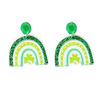 St. Patrick's Day Earrings, Shamrock Dangle Earrings Green Clover Drop Earrings For Women UK, St Patrick's Day Accessories, Irish Festival Gift Party Decoration