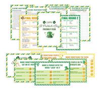 St.Patrick's Day Friendly Feud Game, St.Patrick's Day Party Feud Quiz For Family Activity, Saint Patrick's Game For Adults Friends Large Groups, Irish Classroom Games Holiday Party Supplies -a01