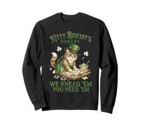 St Patrick's Day Funny Cat Baking Sweatshirt