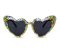 St. Patrick's Day Glasses Irish Shamrock Sunglasses Leprechaun Costume Glasses for Saint Patricks Accessories Party Favor, Kiss Me Im Irish（black）, No