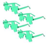St Patricks Day Glasses St Patricks Day Accessories Four-leaf Glasses Men Women Kids Irish Green Heart Glasses St Patrick's Day Glasses Plastic Paddys Day Accessories Sunglasses Eyeglasses Party Favor