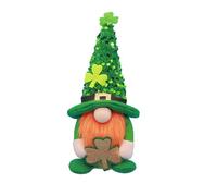 St Patricks Day Gnome Decoration, Leprechaun Swedish Gnomes Soft Toys Plush Cuddly Toys Ornament, Faceless Green Spring Doll Gonks Toys for St Patricks Day Gift Home Decor