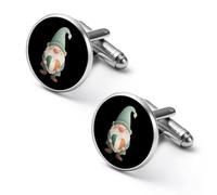 St Patricks Day Gnome Irish Flag Heart Mens Cufflinks Classic Shirt Cuff Links