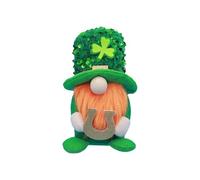 St. Patrick's Day Gnomes Irish Green Hats Leprechaun Lucky Clover Gnome Figurine Mr Mrs Elderly Couple Ornaments For Home Table Decoration