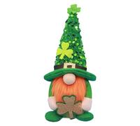 St. Patrick's Day Gnomes Irish Green Hats Leprechaun Lucky Clover Gnome Figurine Mr Mrs Elderly Couple Ornaments For Home Table Decoration