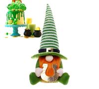 St. Patrick's Day Gnomes Plush - Shamrock Leprechaun Faceless Dwarf Decor | Swedish Tomte Figurines, Tiered Irish Tray Decorations, Festive Collectibles for the