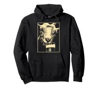 St Patricks Day Goat with Beer Animal Drinking Humor Graphic Pullover Hoodie