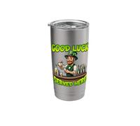 St Patricks Day Good Luck Served Here St Paddys Day Stainless Steel Insulated Tumbler