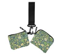 St. Patrick's Day Green Four-leaf Clover Dual Wristlet Wallets for Women Small Portable Card Organizer Purse with Wristlet Strap for Ladies 2 Packs, St. Patrick's Day green four-leaf clover, One Size