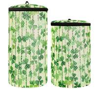 St. Patrick's Day Green Luck Pattern Shoe Washing Machine Bag Sneaker Washing Bag 2 Pcs Mesh Shoe Bag Shoe Washer Machine Bag, St. Patrick's Day Green Luck Pattern, One Size, Modern