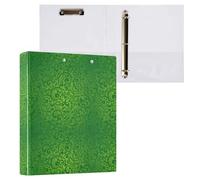 St Patrick's Day Green Pattern 3 D-Ring Binder A4 1 Pack with 200 Sheet for Kids School Supplies Women Men Office
