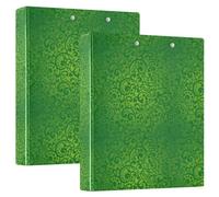 St Patrick's Day Green Pattern 3 D-Ring Binder A4 2 Pack with 200 Sheet for Kids School Supplies Women Men Office