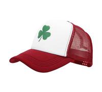 St. Patricks Day Green Top Hat Clover Embroidery Leprechaun Hat Cotton Trucker Hat Shamrock Decorations Distressed Baseball Cap St Patrick's Day Accessories Irish Fancy Dress Costume