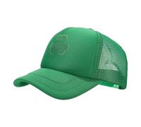 St. Patricks Day Green Top Hat Clover Embroidery Leprechaun Hat Cotton Trucker Hat Shamrock Decorations Distressed Baseball Cap St Patrick's Day Accessories Irish Fancy Dress Costume