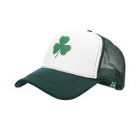 St. Patricks Day Green Top Hat Clover Embroidery Leprechaun Hat Cotton Trucker Hat Shamrock Decorations Distressed Baseball Cap St Patrick's Day Accessories Irish Fancy Dress Costume