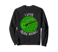 St Patrick's Day Guitar, I Love Irish Music, Guitarist Sweatshirt