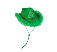 St Patricks Day Hat Adults Irish Hat - Green Felt Top Hats With Black Band And Gold Buckle - St Patricks Day Leprechaun Ireland Hats Party Fancy Dress Costume Accessory