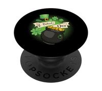 St Patricks Day Hat Clover Leaf Saint Patricks Day Gift PopSockets Adhesive PopGrip