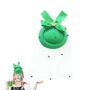 St. Patrick's Day Hat | Elegant Costume Accessory and Headwear | Tulle Hair Clip Hat For Wedding,For Women Enthusiastic Costume Creators Content Events At