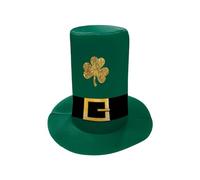 St Patricks Day Hat Green Irish Festival Hat Digital Printing Performance Celebration Hat St Patricks Day Green Hat for Adults Vibrant(White, S)