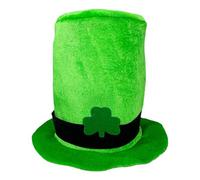 St Patrick's Day Hat, Green Top Hat - Green Leprechaun Top Hat with Buckle - Christmas Cosplay Irish Hat, Top Hat for Adults, Teens, Men and