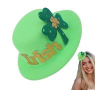 St Patrick's Day Hat Hair Clips,Hair Accessories Lucky Leaves Hat Shaped Green Hair Clip - Green Irish Festival Hair Clips, Versatile Lucky Hair Barrettes for Family Gathering
