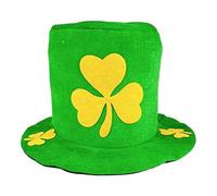St. Patricks Day Hat, Leprechaun Hat, St Patricks Hat, Irish Man Hat, Creative Top Hat for St Patrick Day, Green Leprechaun Top for Adults with Clover, Costume Accessories