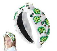 St.patricks Day Headband Irish Rhinestone Shamrock Styling Tool